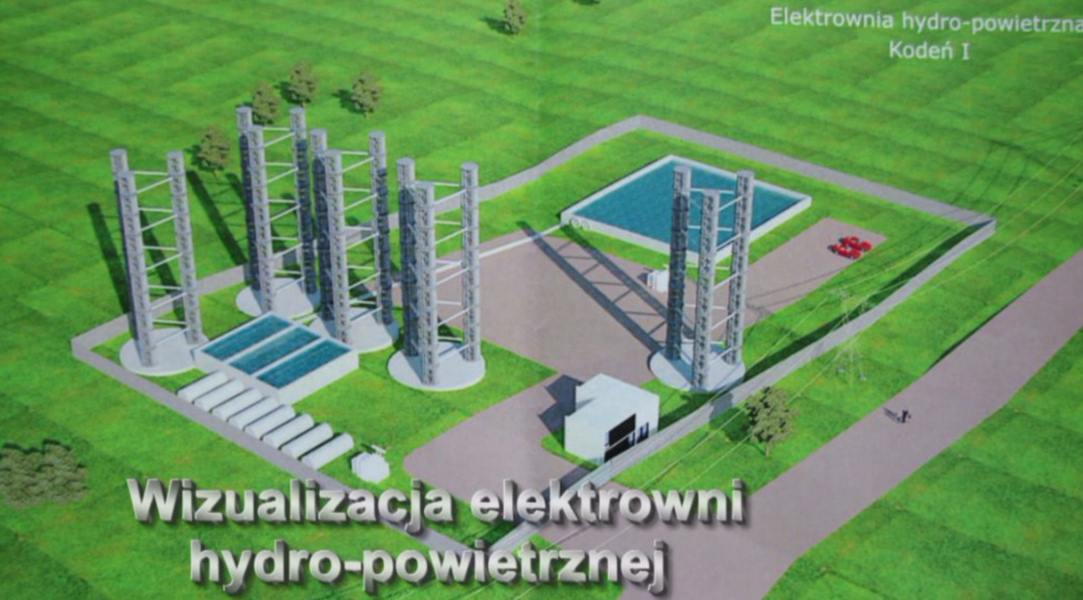 wizualizacja elektrowni hydro-powietrznej