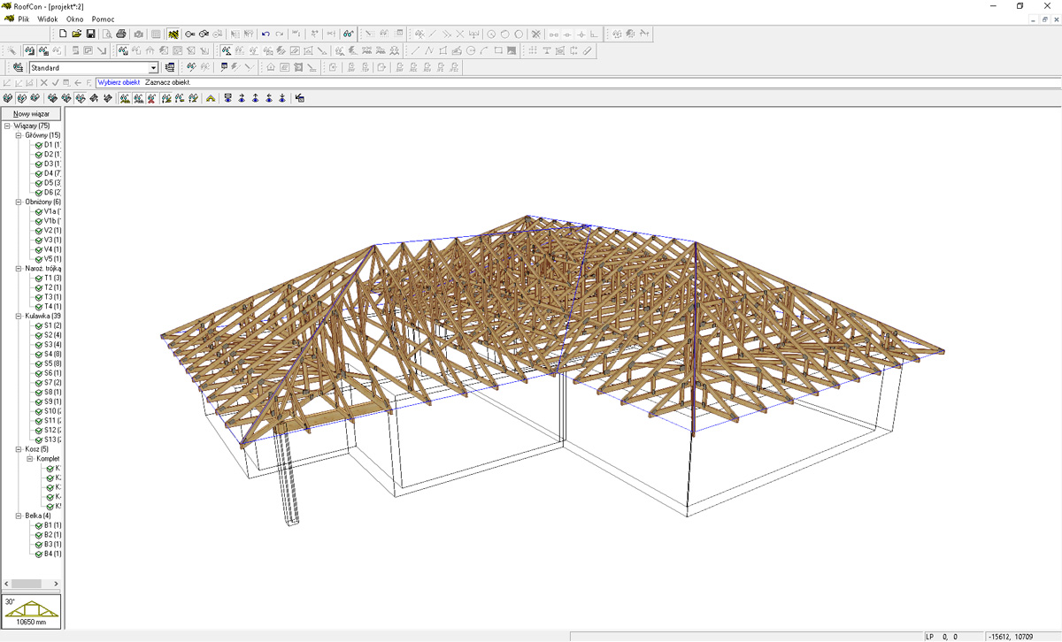 projektowanie więźby dachowej