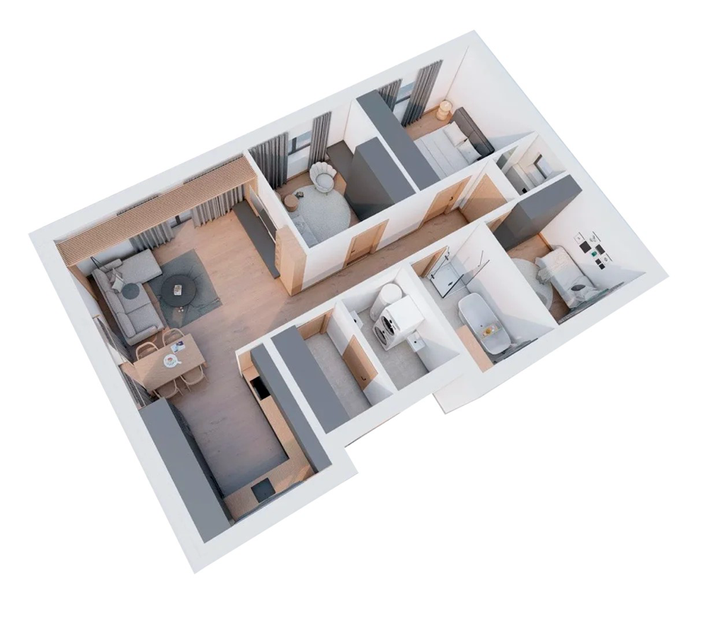 Gotowy dom szkieletowy Y-Home 82 m2