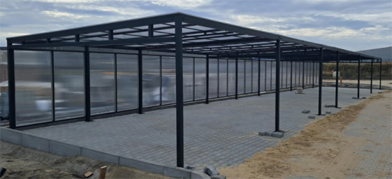 Rew Ton Montaż wiaty samochodowej oraz rowerowej Bieruń. 26.09.2025.