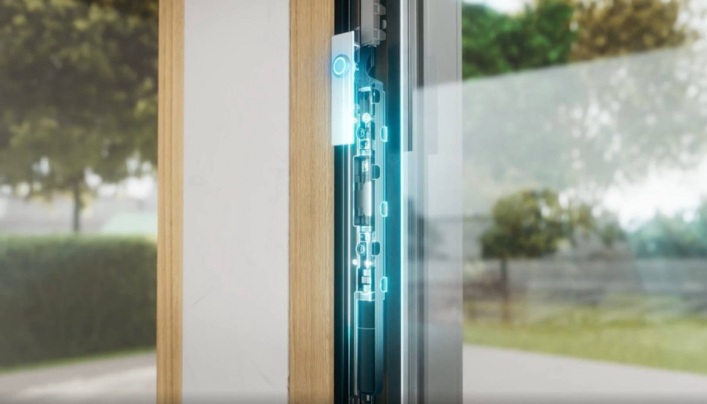 Pionowy moduł napędu DRIVE axxent LS w drzwiach HST rodzaje drzwi przesuwnych tarasowych 