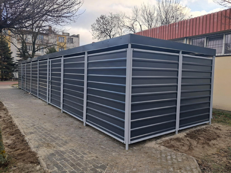 Rew Ton Montaż wiaty śmietnikowej, Lublin. 18.12.2024.