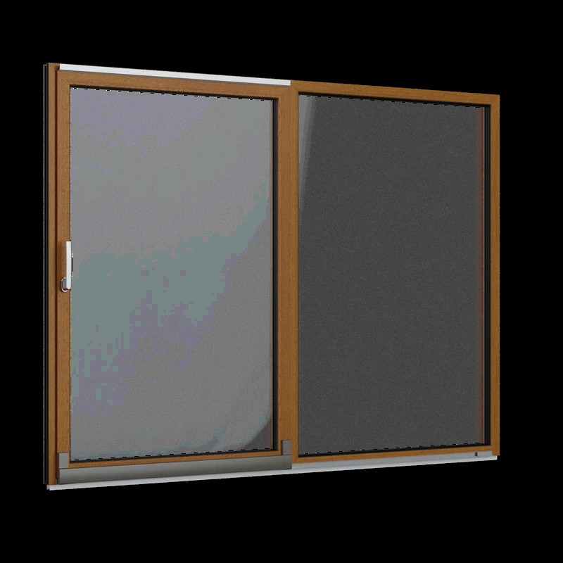 Drzwi uchylno-przesuwne PSK Rehau w okleinie złoty dąb rodzaj drzwi przesuwnych tarasowych PSK 