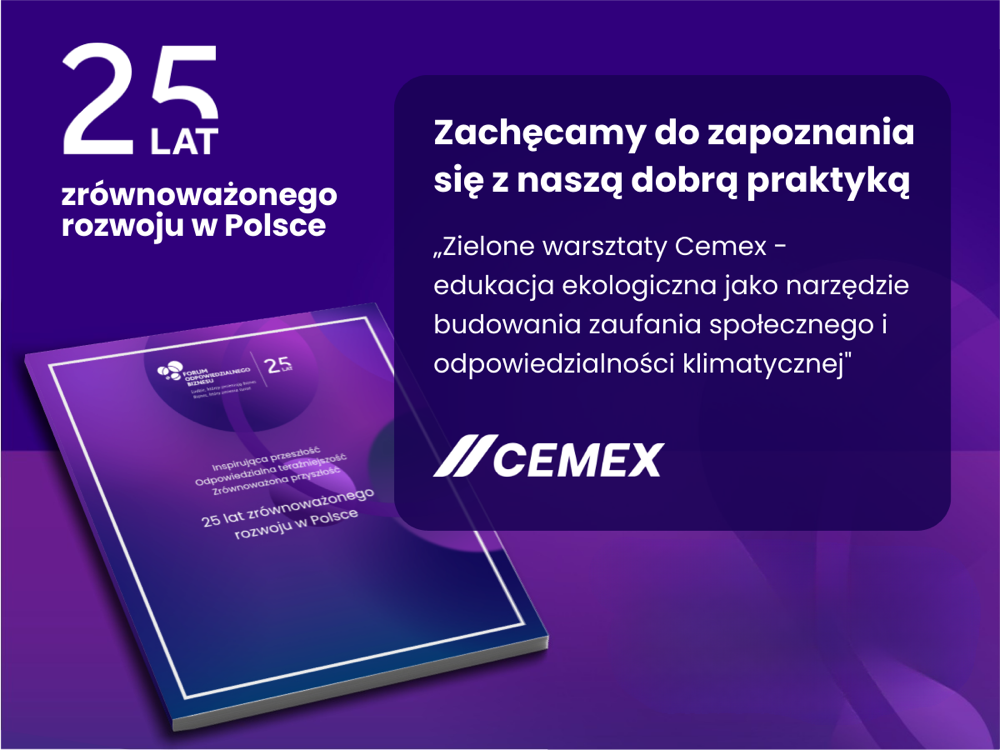 plakat jubileuszowej publikacji Forum Odpowiedzialnego Biznesu