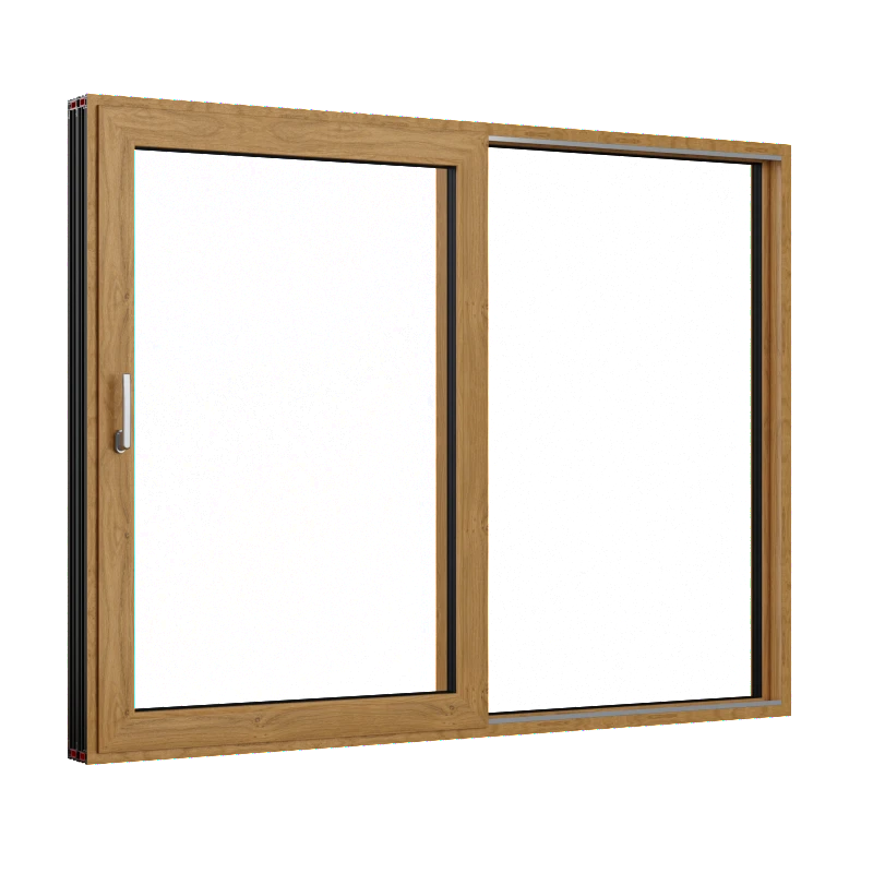 Drzwi przesuwne SLIDE Salamander w okleinie Winchester wizualizacja systemu tarasowego Abakus Okna