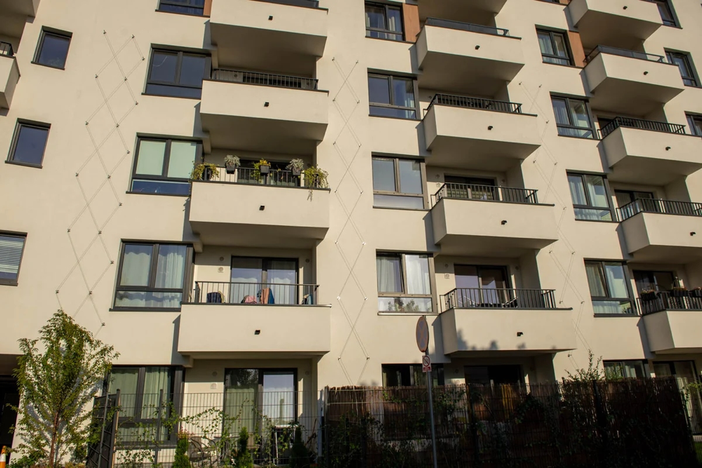 linki do pnączy linplast  na bloku mieszkalnym 