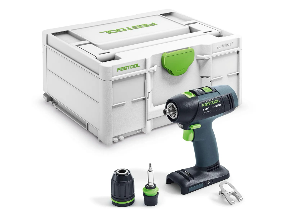 Jaka wkrętarka do skręcania mebli – Festool T 18+3 w Systainerze z osprzętem FastFix/CENTROTEC 