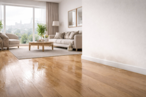 zalane mieszkanie Kraków – mokra podłoga po awarii instalacji wodnej