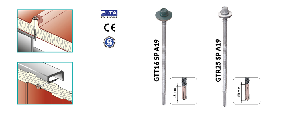 Budowa łącznika do mocowanie płyt warstwowych do konstrukcji stalowej stosowanego do stali bardzo grubej 16 mm