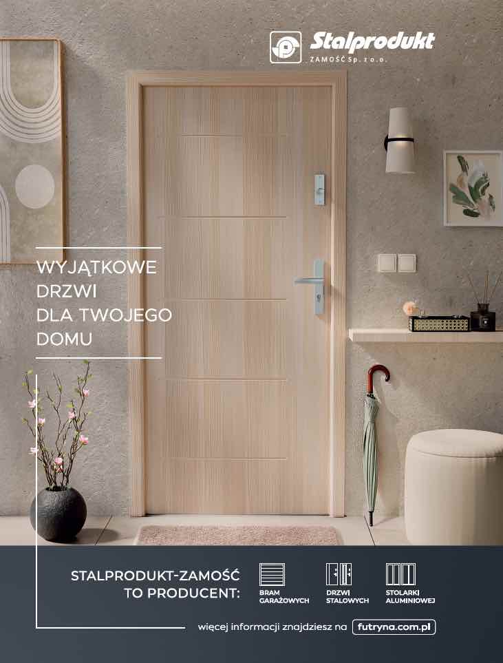 Jasne drzwi stalowe Stalprodukt-Zamość do mieszkania w eleganckim wnętrzu.